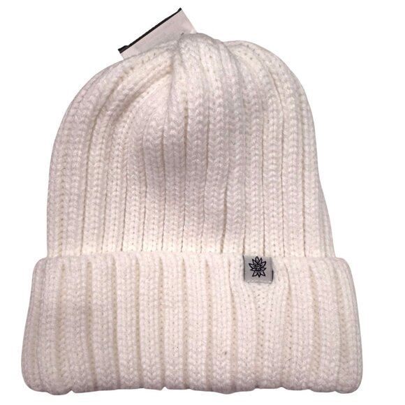 Alpine Design White Elderweis Knit Hat NWT Beanie $16 One Size Stretch - Picture 3 of 3